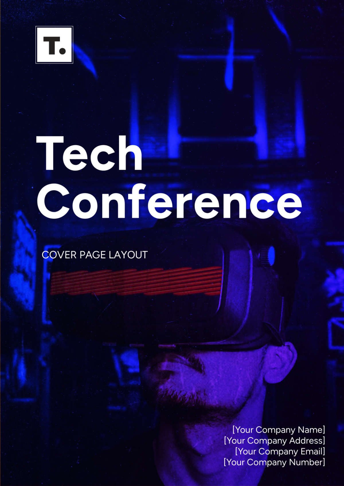 Tech Conference Cover Page Layout
