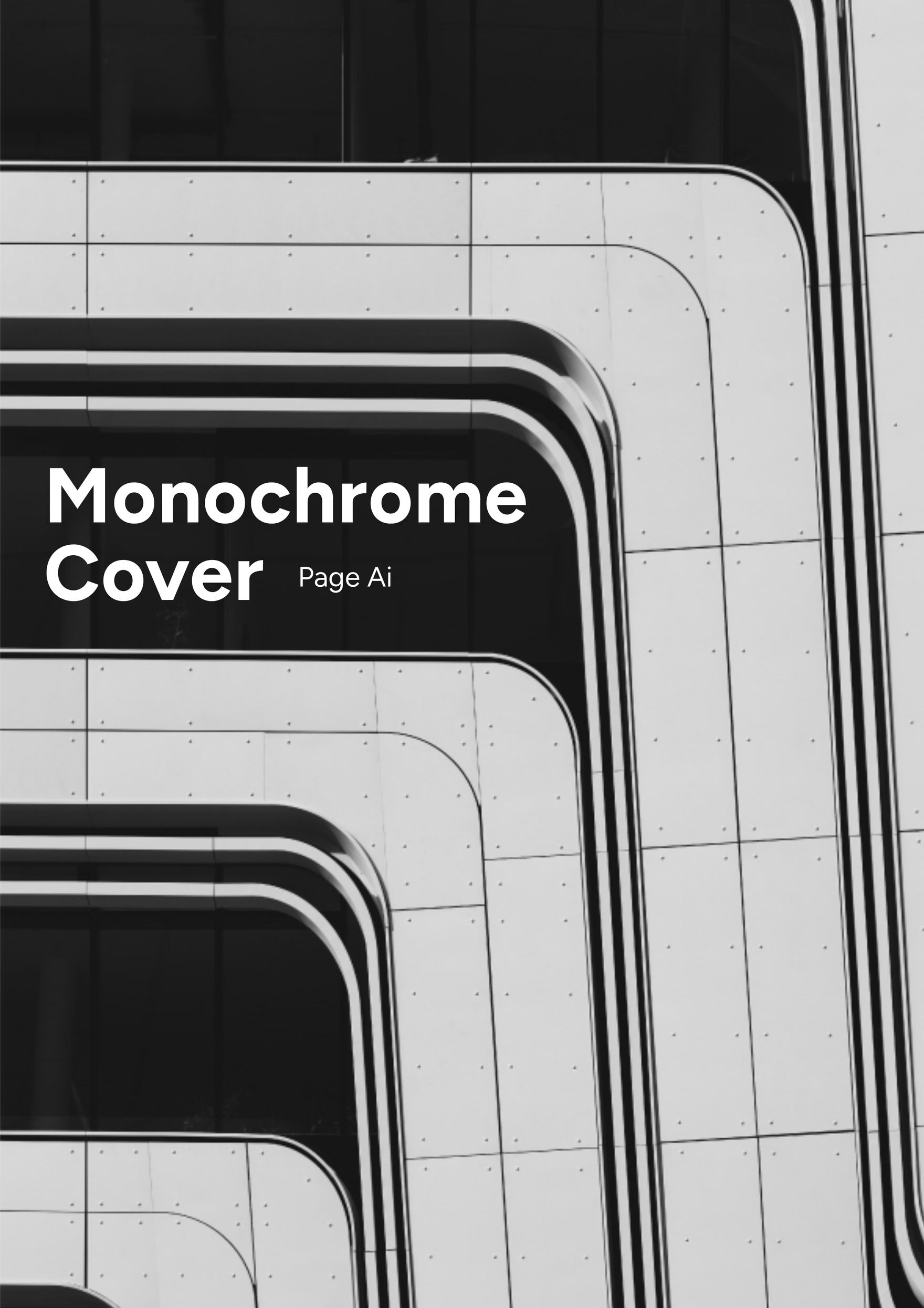 Monochrome Cover Page AI Template