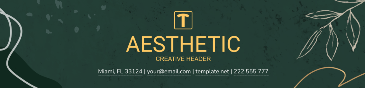 Aesthetic Creative Header Template