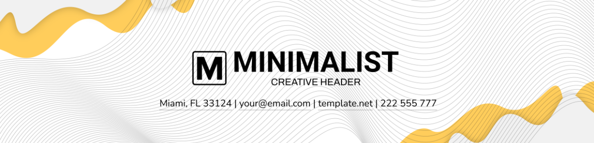 Minimalist Creative Header Template