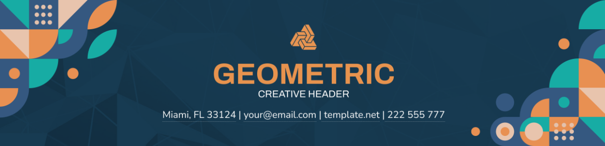 Geometric Creative Header Template