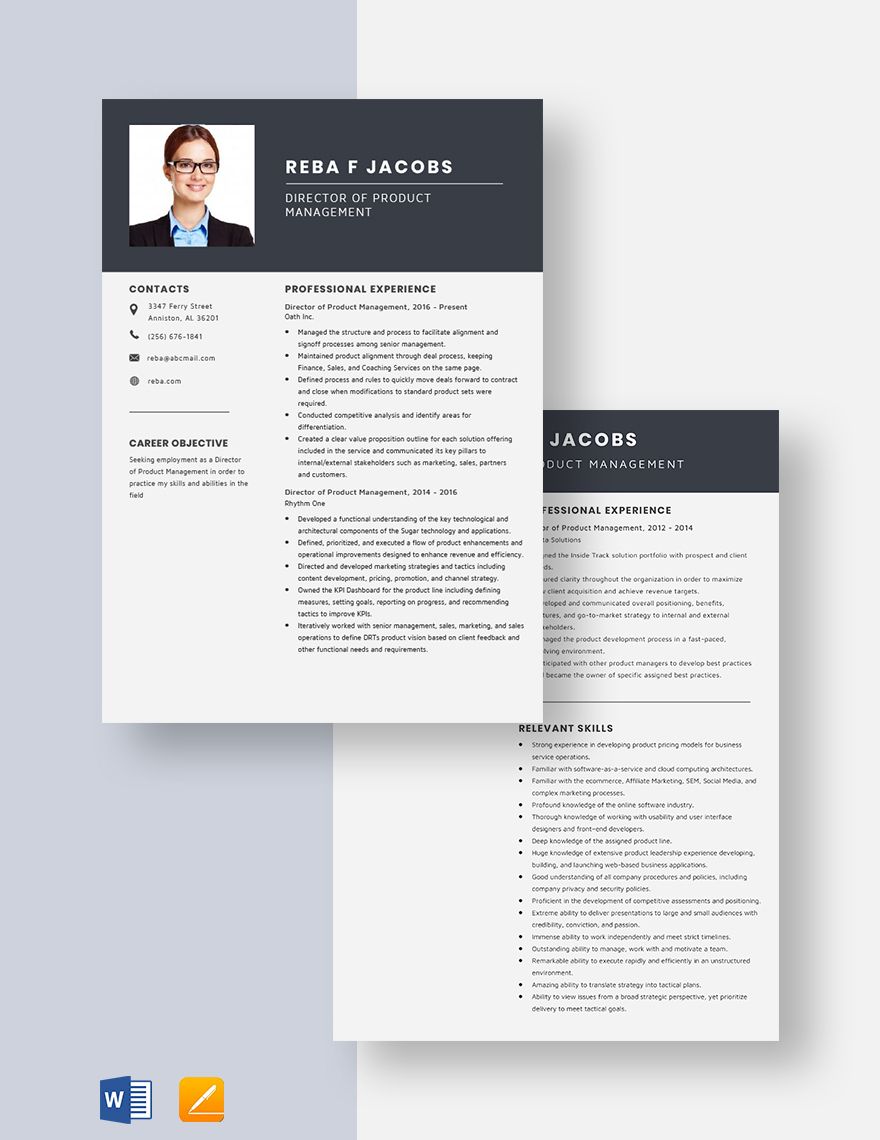 Director of Product Management Resume