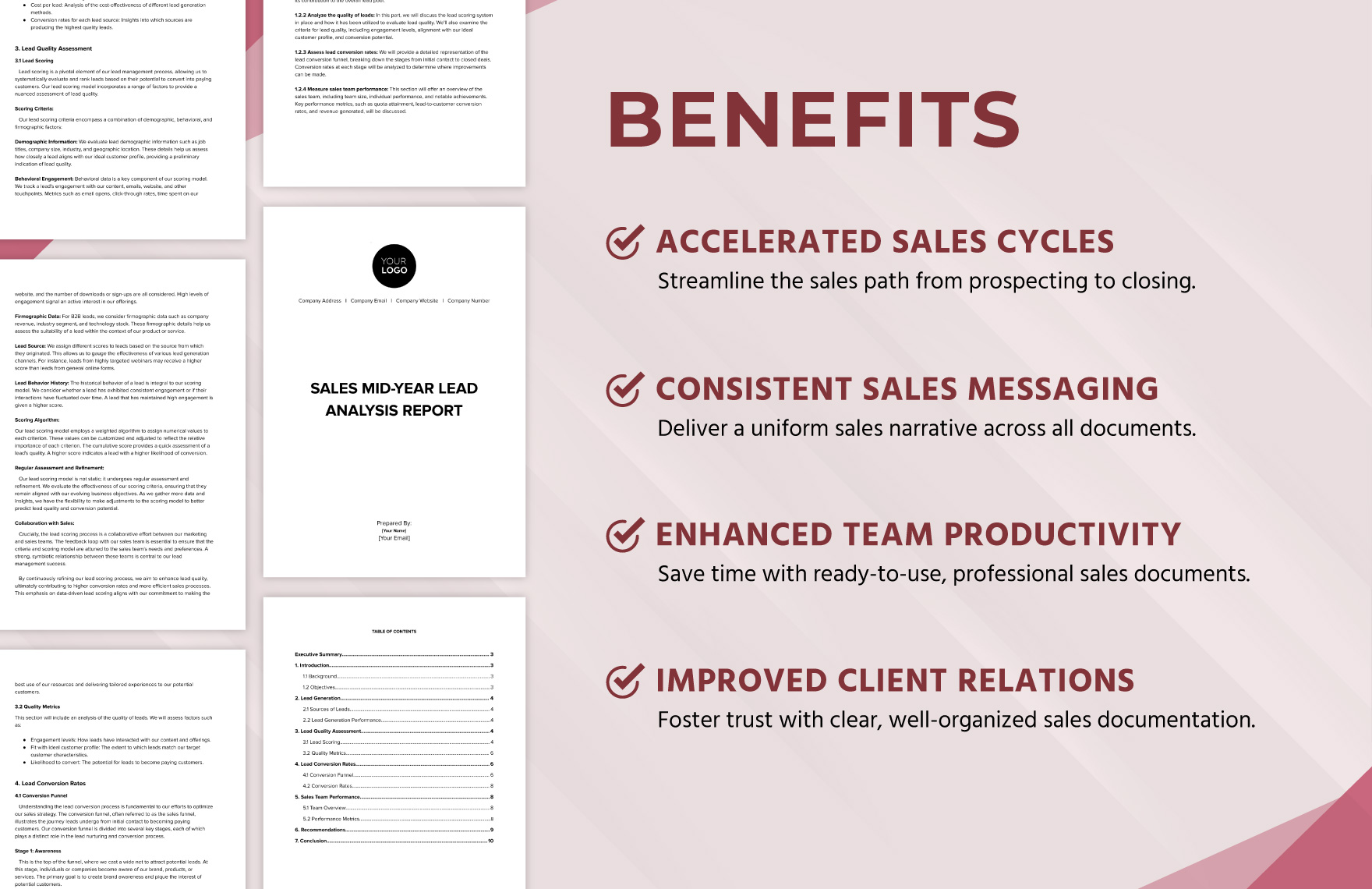 Sales MidYear Lead Analysis Report Template
