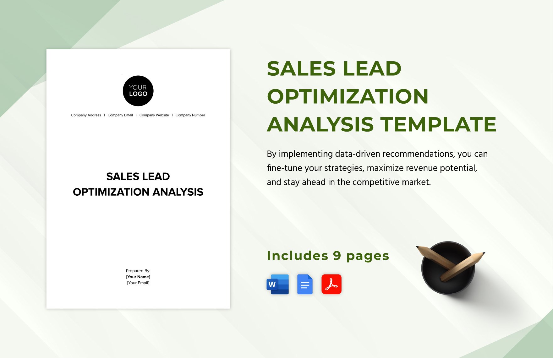 Sales Lead Optimization Analysis Template