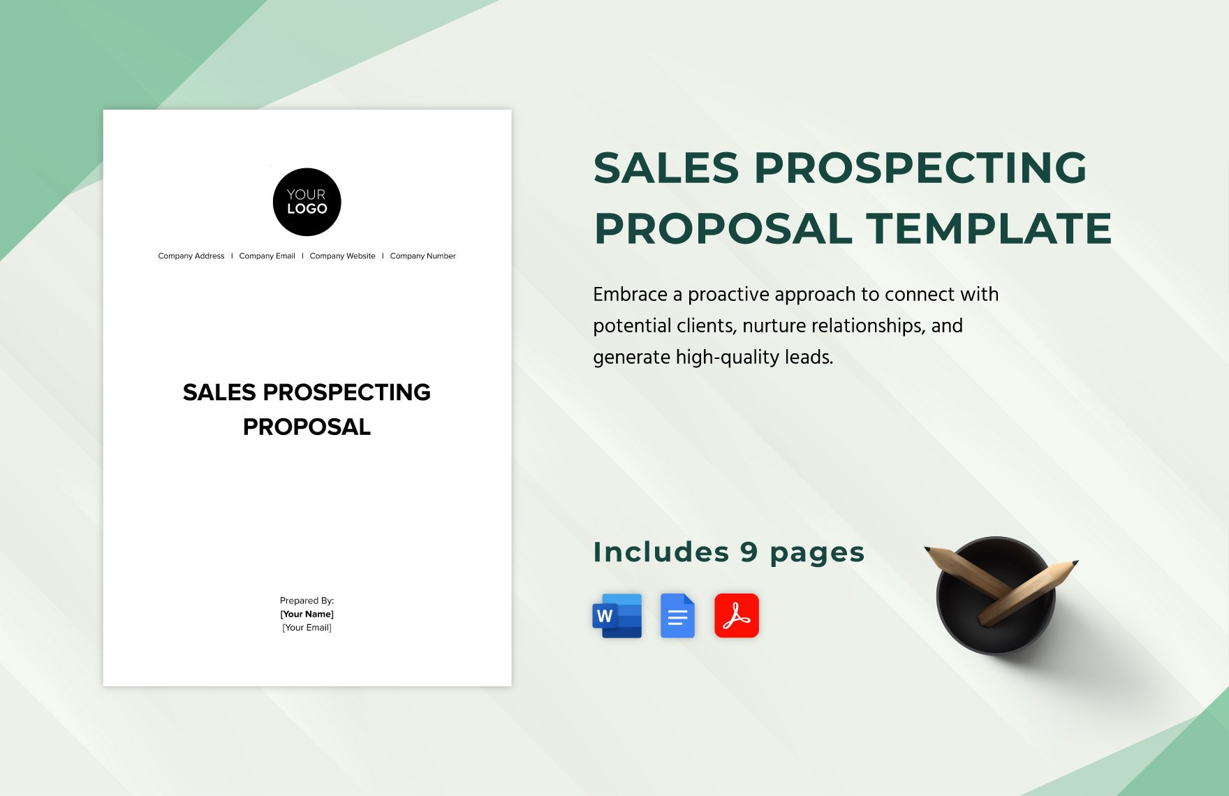 Sales Prospecting Proposal Template in Word, Google Docs, PDF