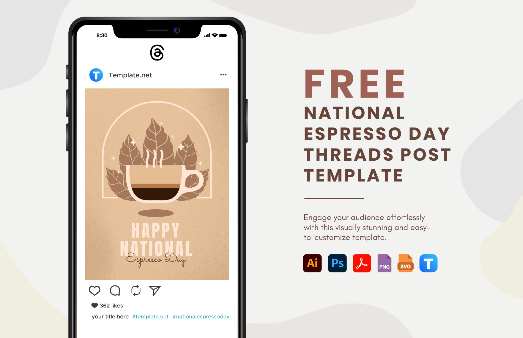 National Espresso Day Threads Post Template