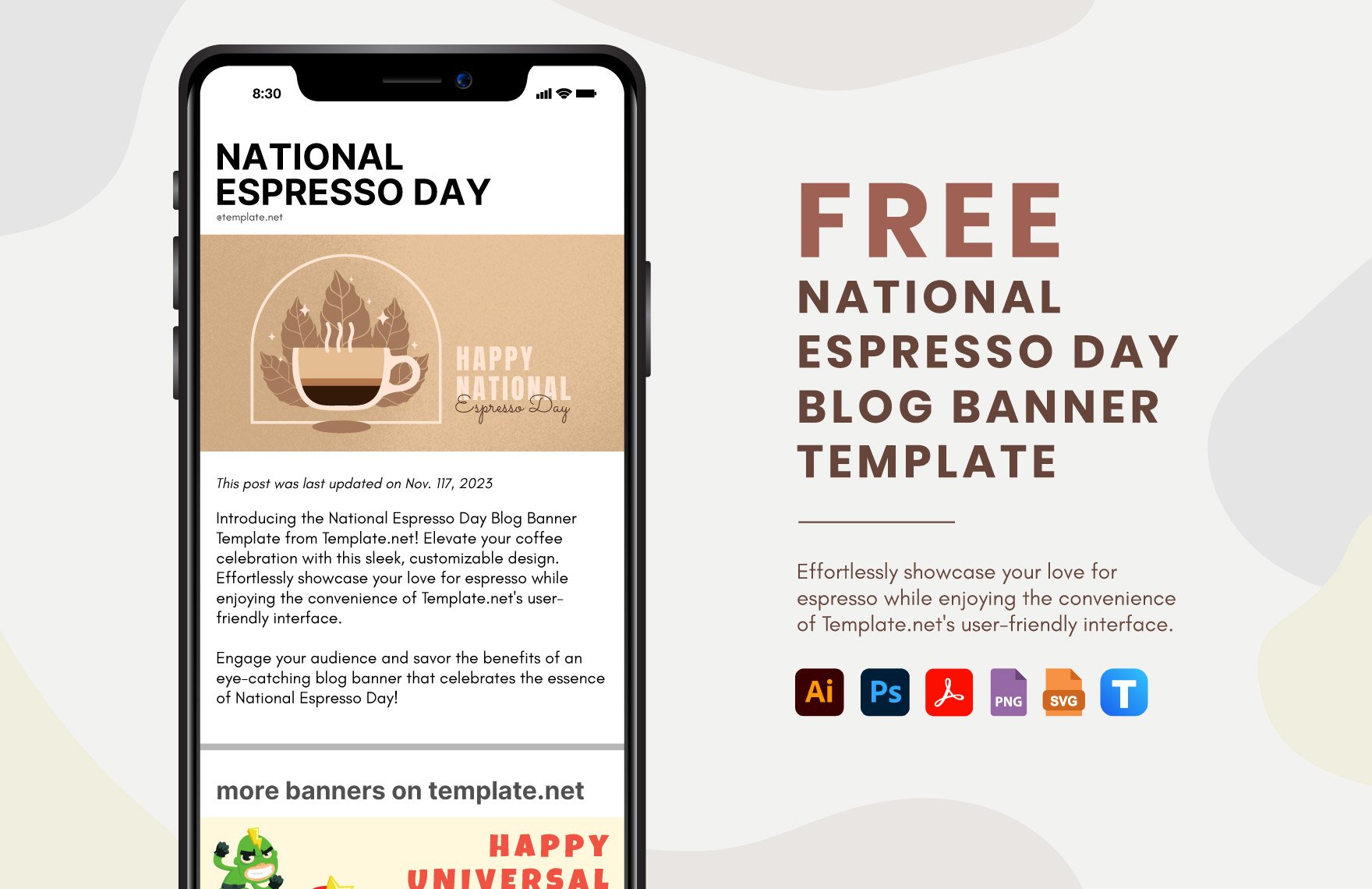 National Espresso Day Blog Banner Template