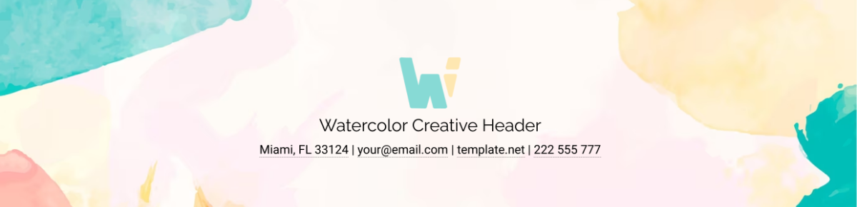 Watercolor Creative Header Template
