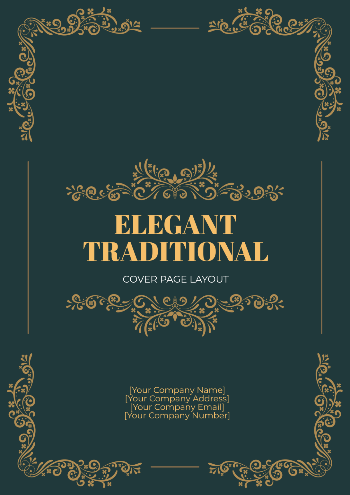Elegant Traditional Cover Page Layout