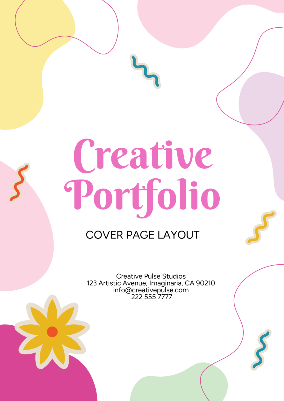Creative Portfolio Cover Page Layout