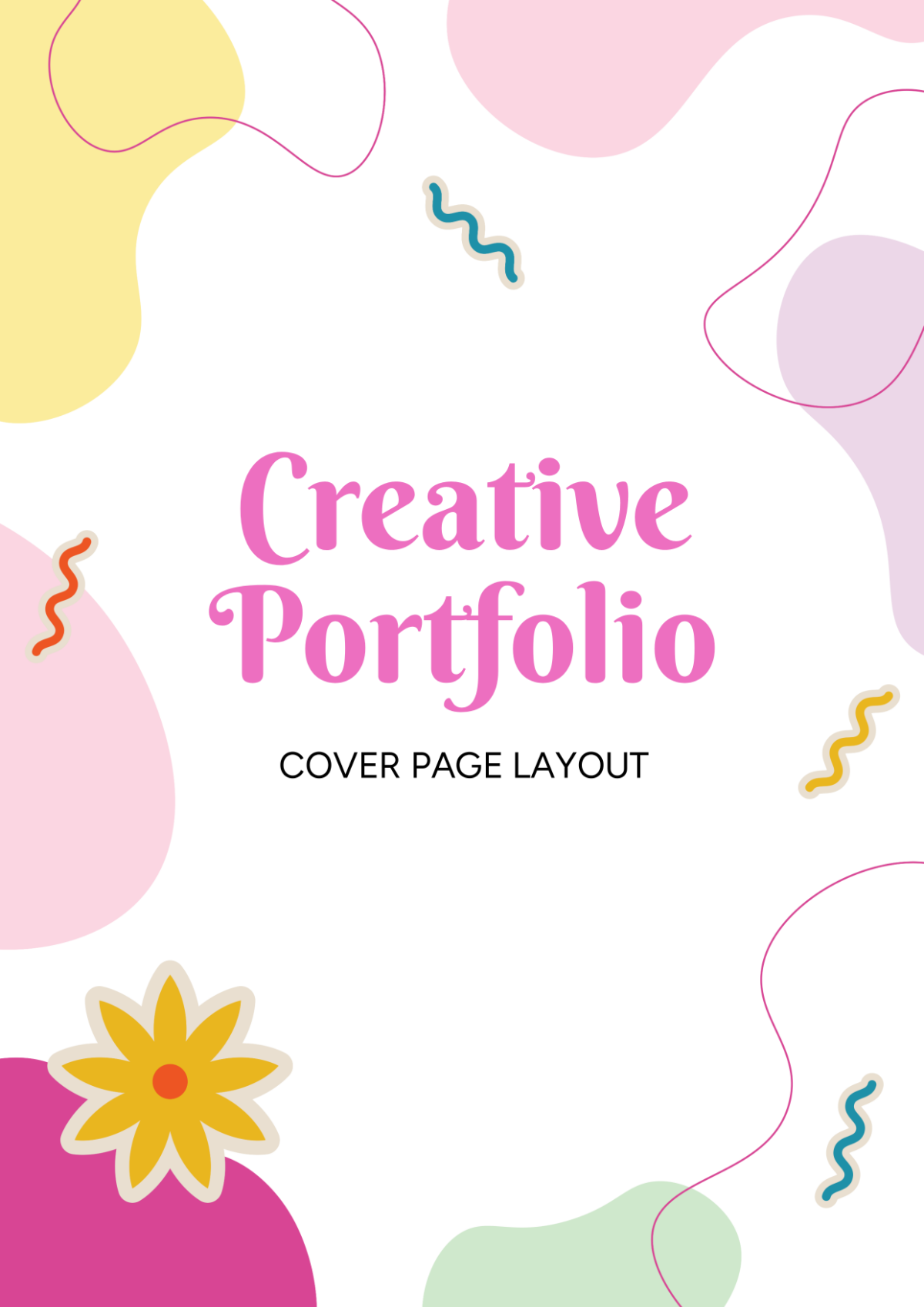 Creative Portfolio Cover Page Layout Template