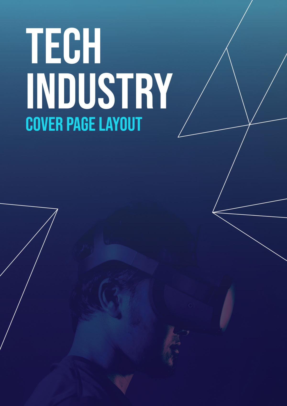 Tech Industry Cover Page Layout Template