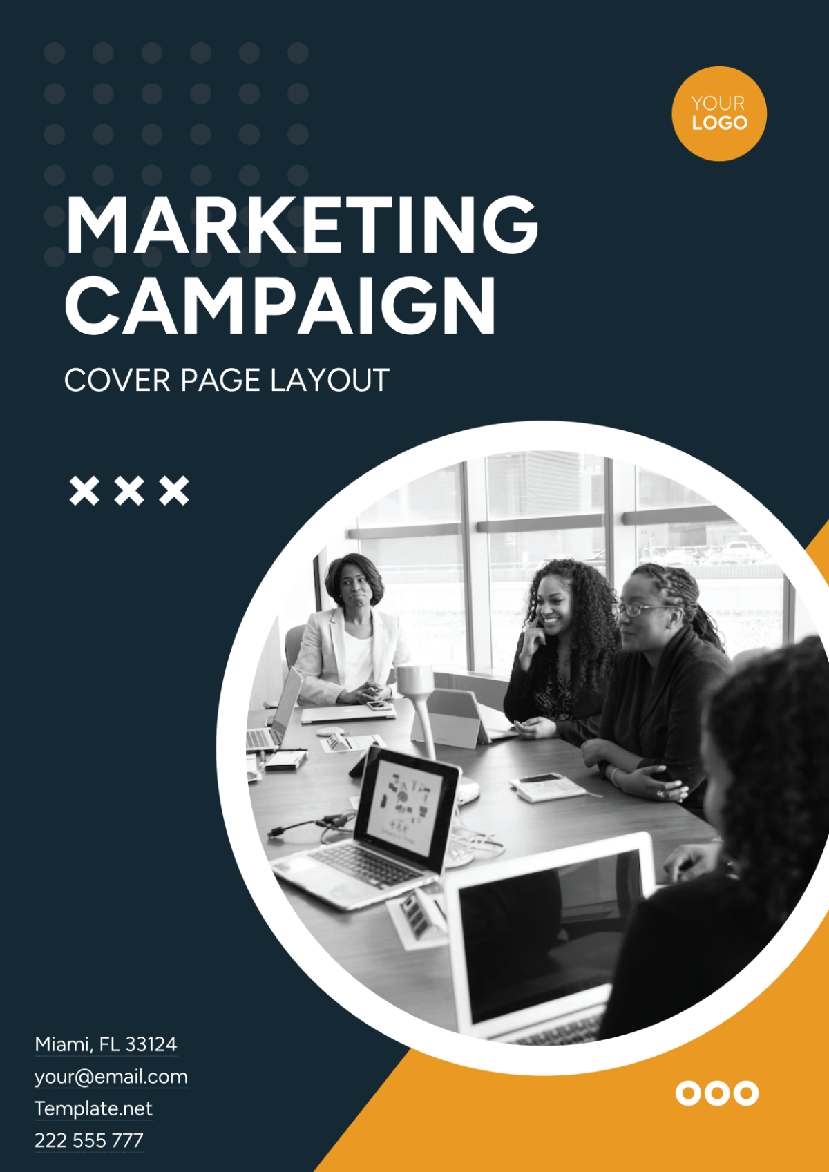 Marketing Campaign Cover Page Layout Template