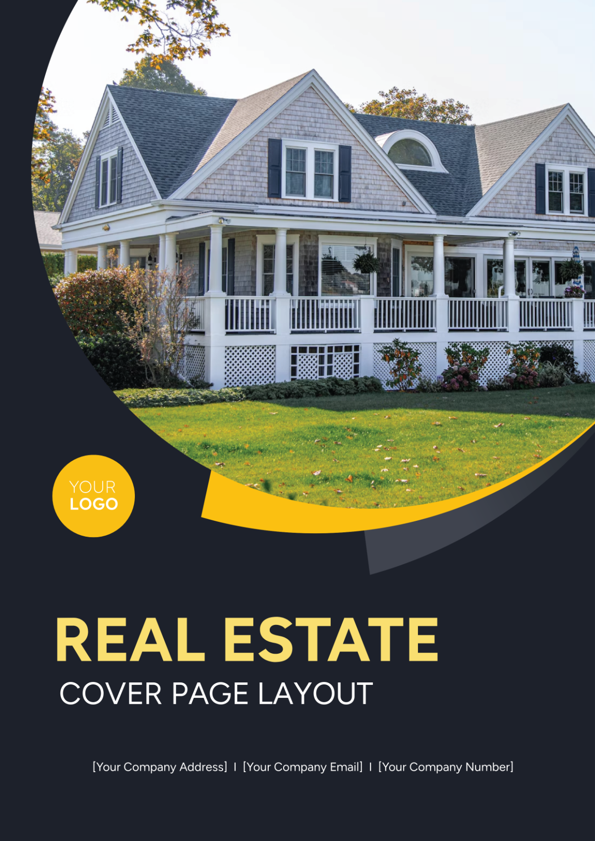Real Estate Cover Page Layout