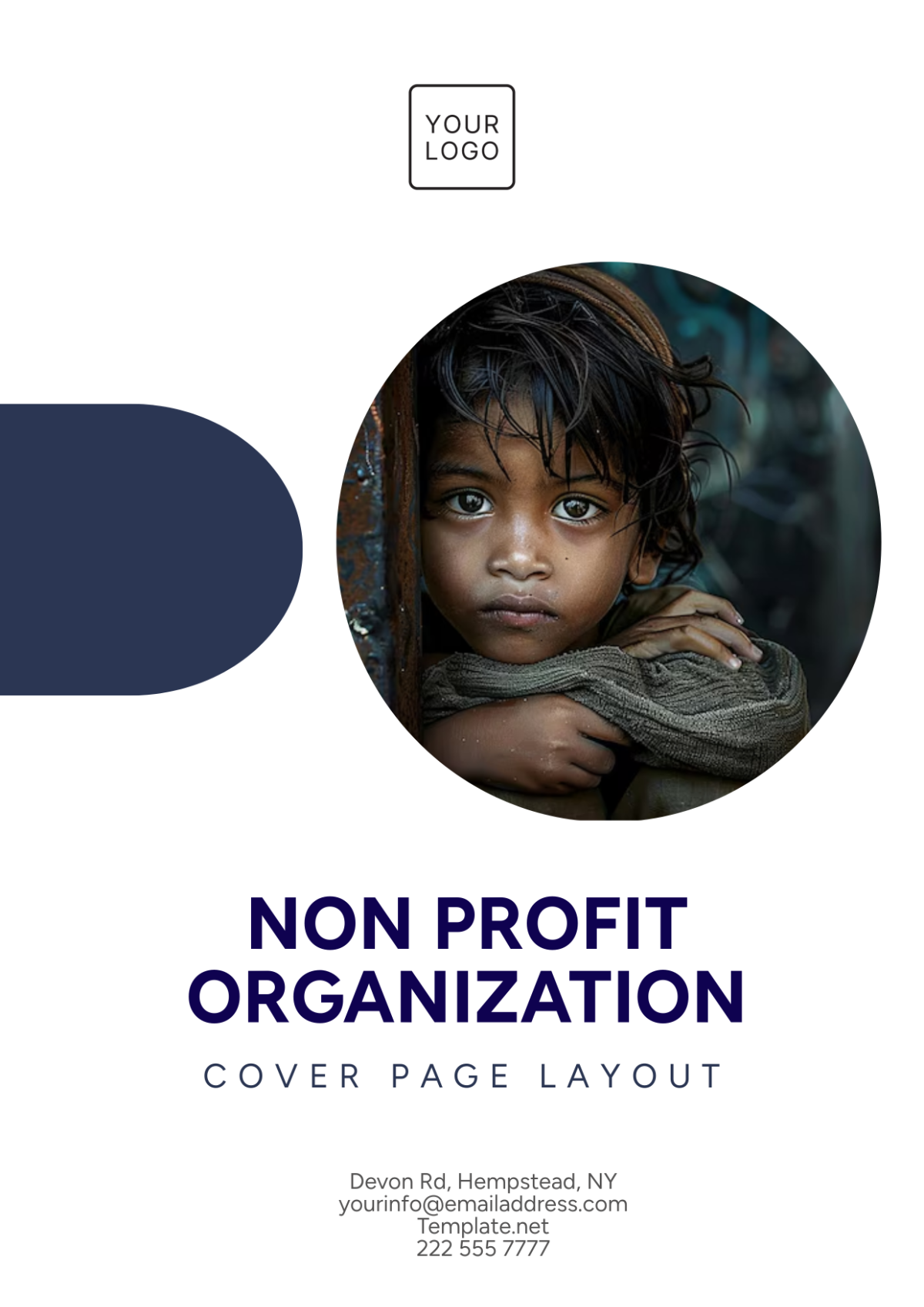 Nonprofit Organization Cover Page Layout Template - Edit Online & Download