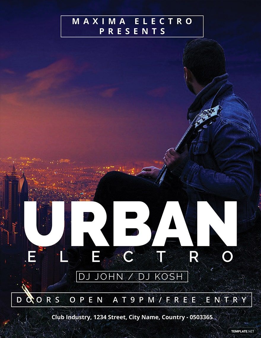 Urban Electro DJ Flyer Template