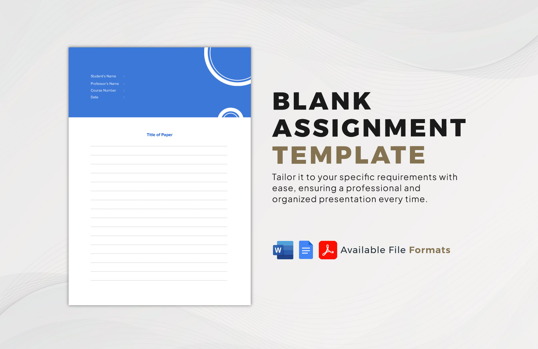 Blank Assignment Template in Word, PDF, Google Docs - Download | Template.net