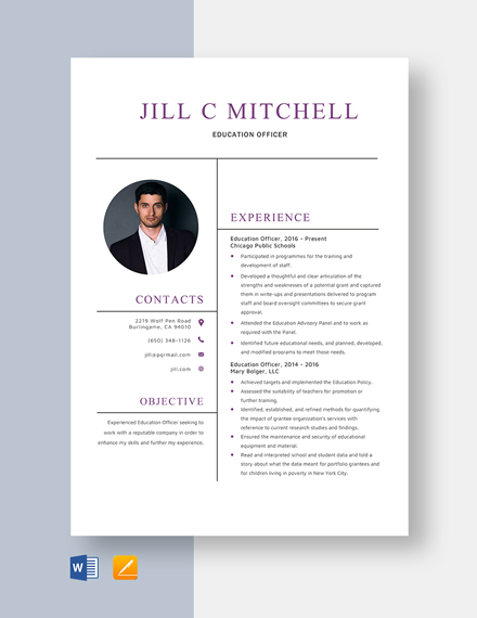 Free Education Resume Templates, 36+ Download PSD, Word, Indesign ...