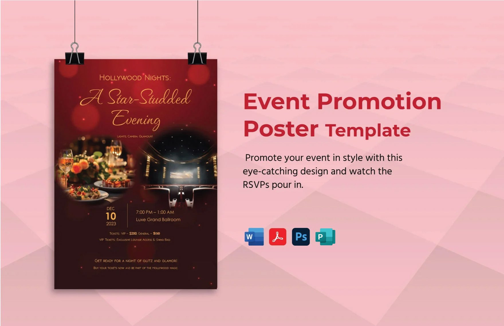 Event Promotion Poster Template in Word, PDF, PSD, Publisher
