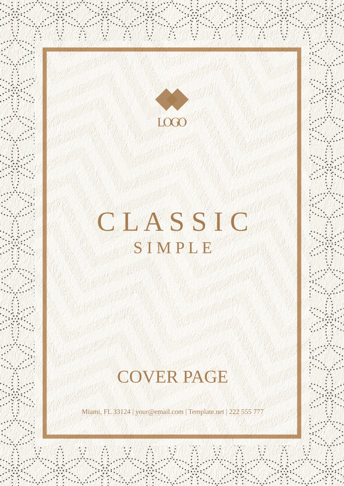 Classic Simple Cover Page Template