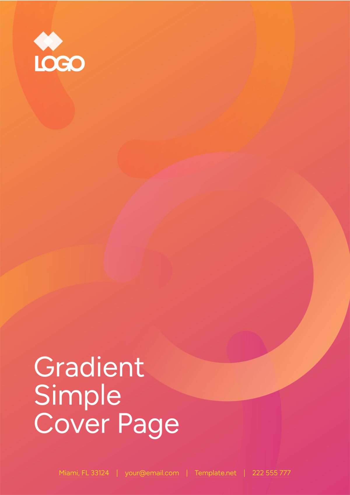Gradient Simple Cover Page Template