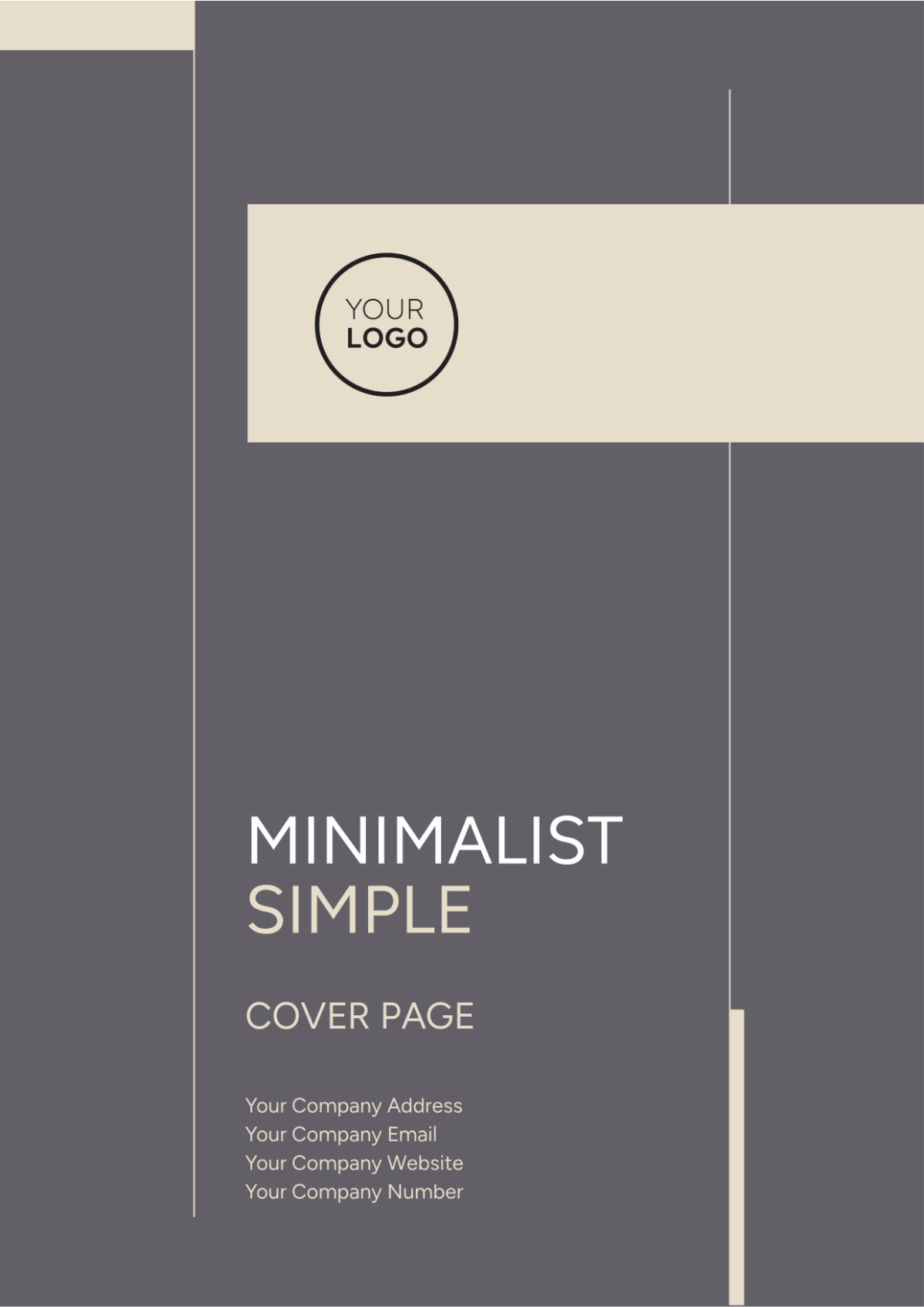Minimalist Simple Cover Page