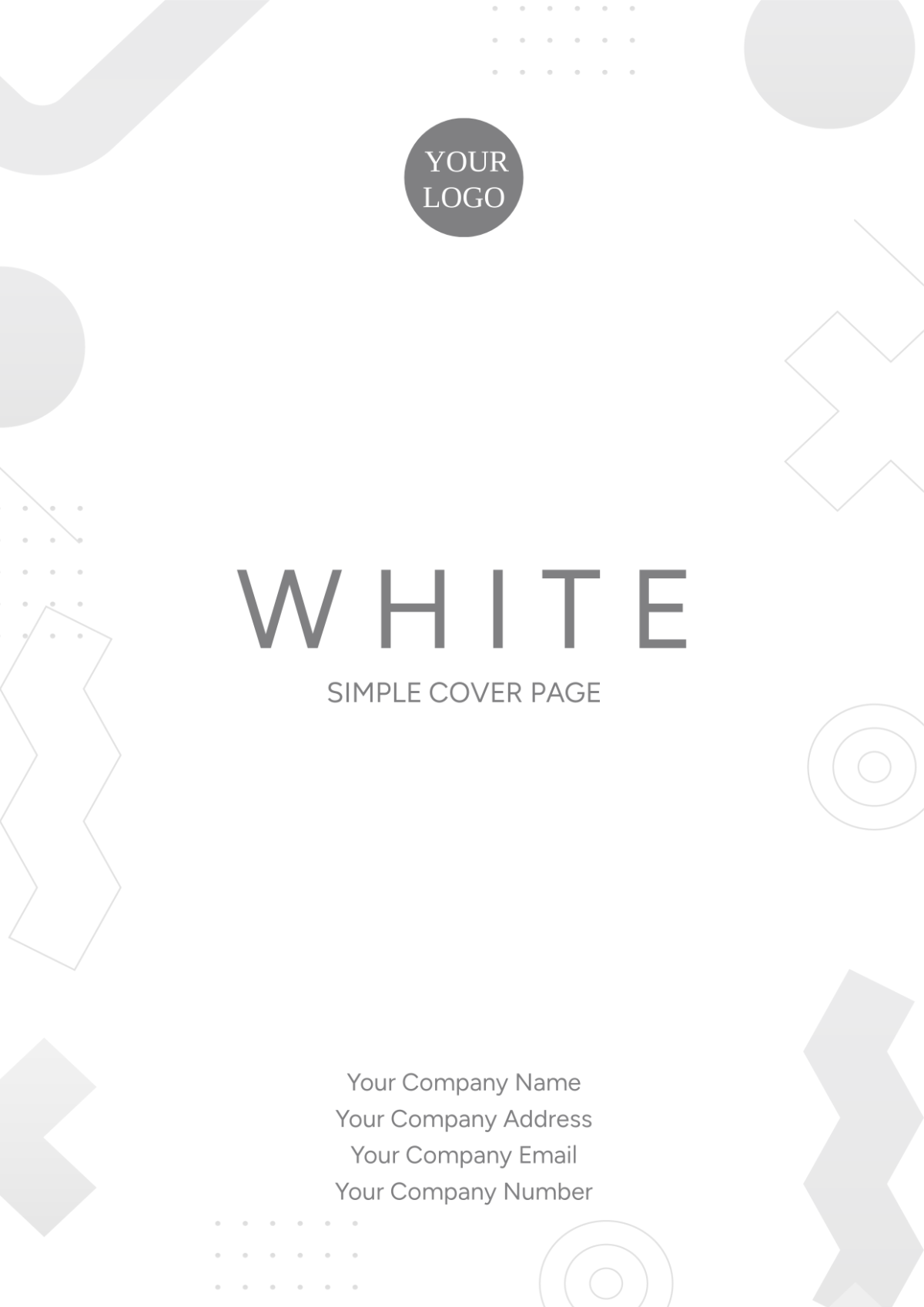 White Simple Cover Page