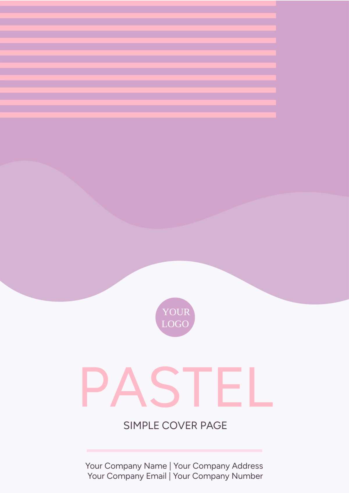 Pastel Simple Cover Page