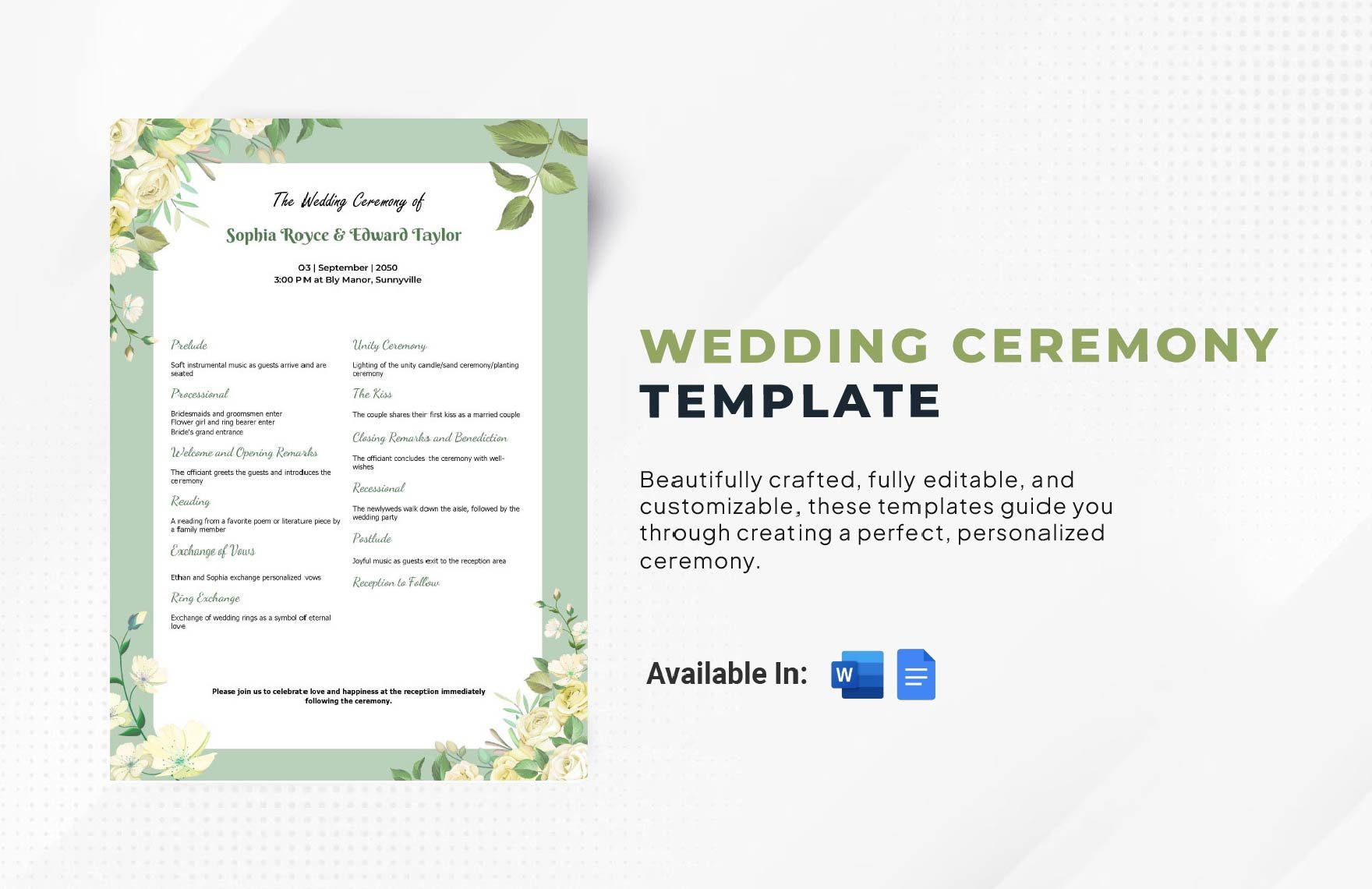 Wedding Ceremony Template