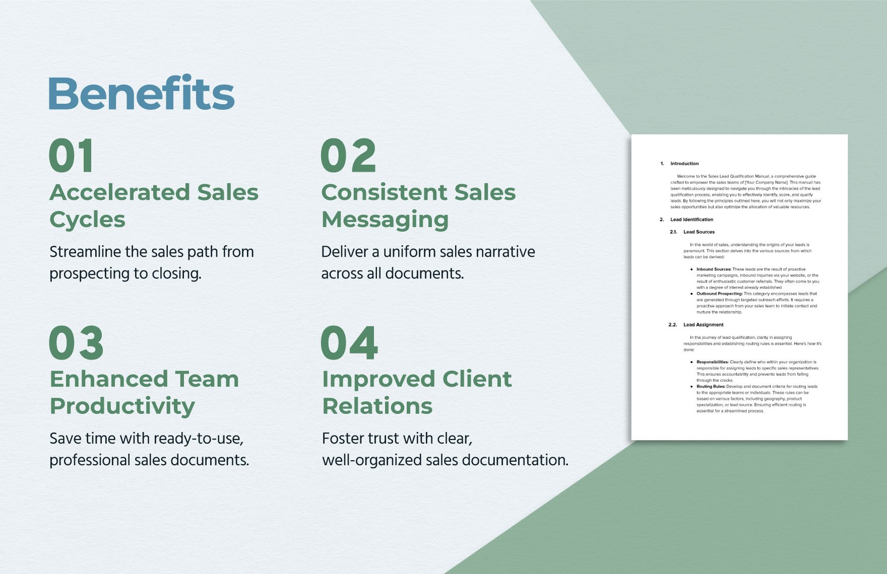 Sales Lead Qualification Manual Template