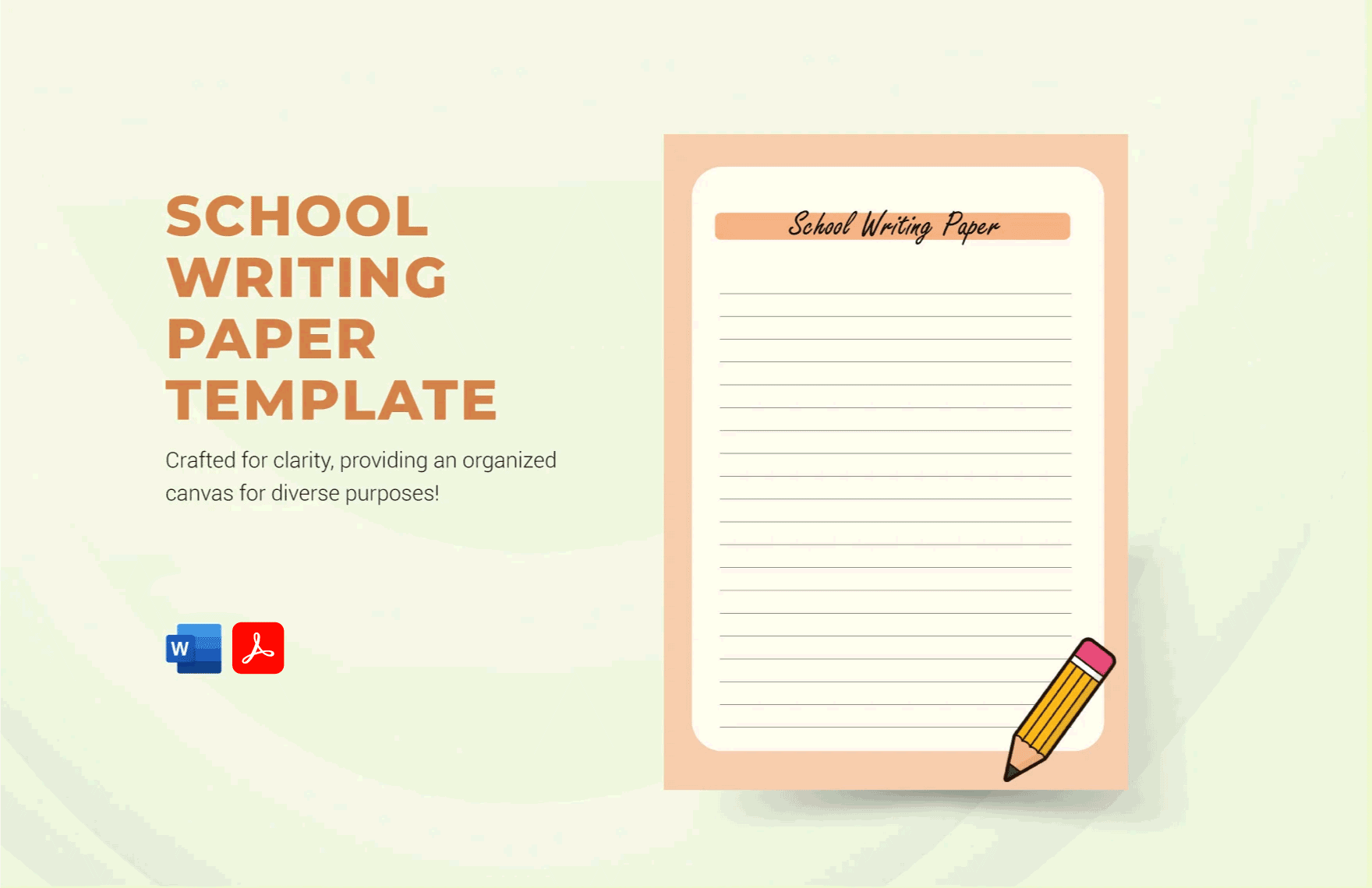 School Writing Paper Template