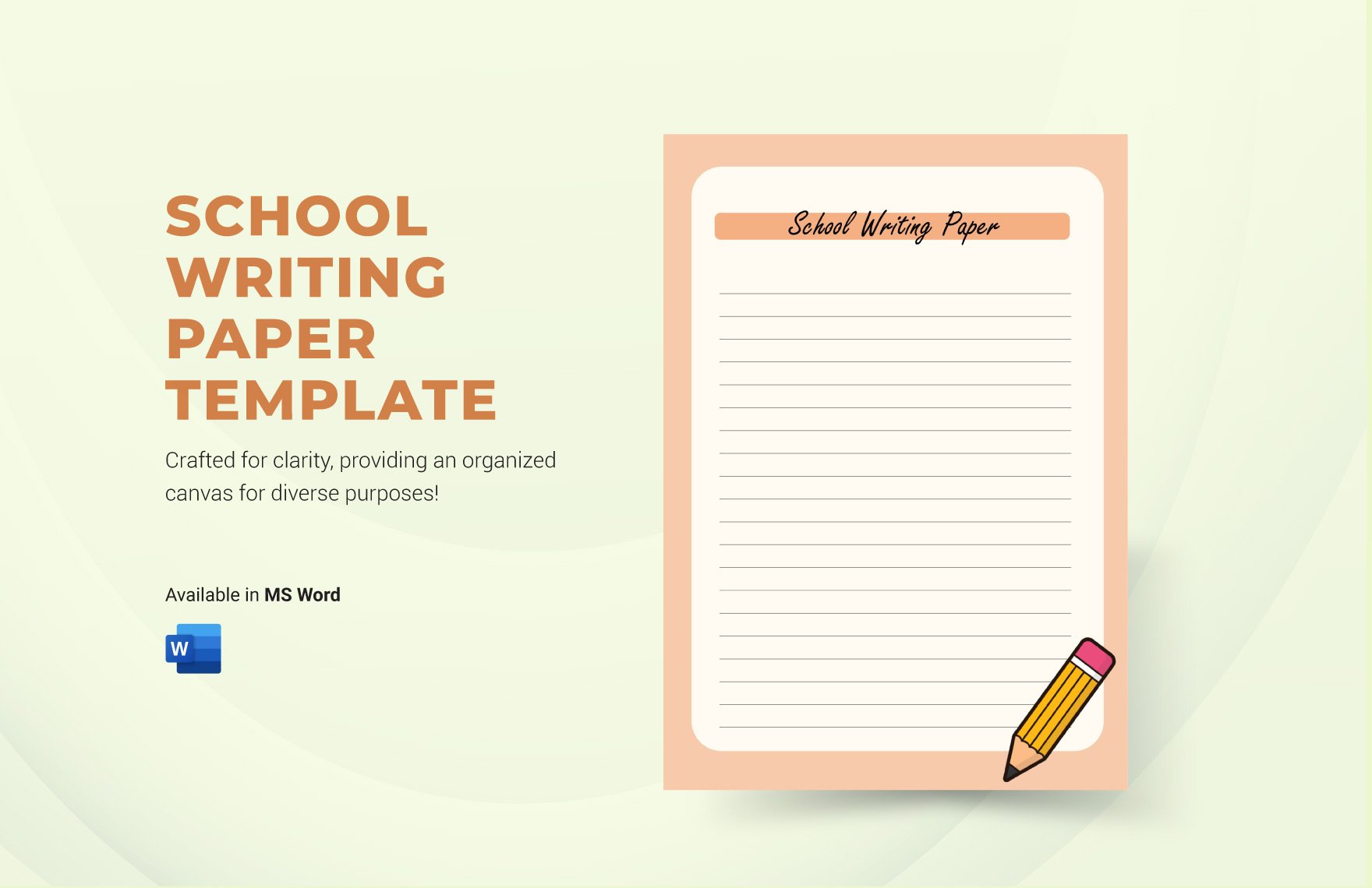 School Writing Paper Template