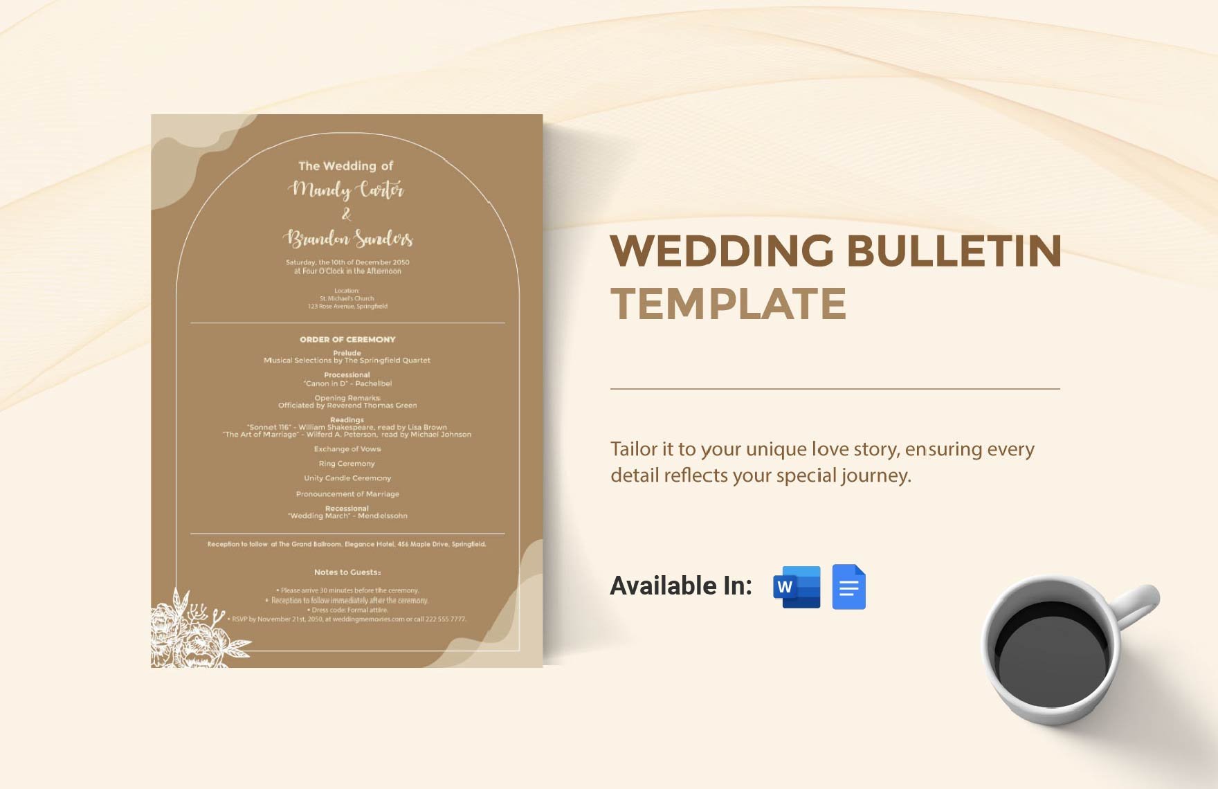 Wedding Bulletin Template
