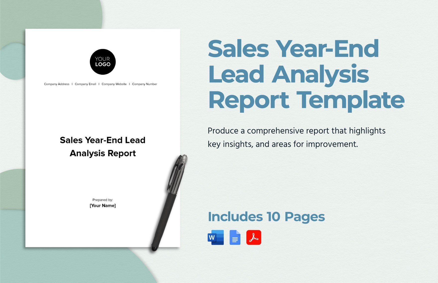 Sales Year-End Lead Analysis Report Template