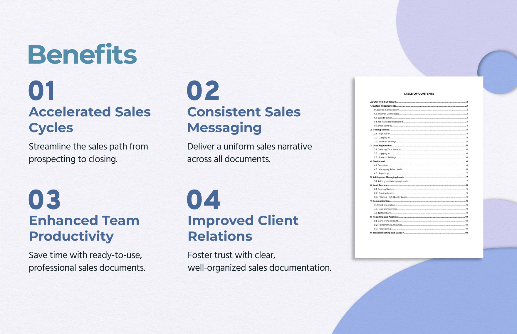 Sales Lead Software User Guide Template