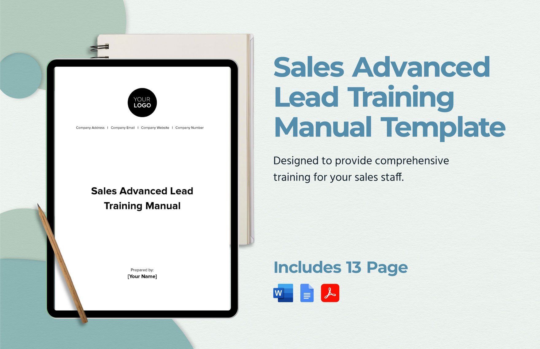 Sales Advanced Lead Training Manual Template