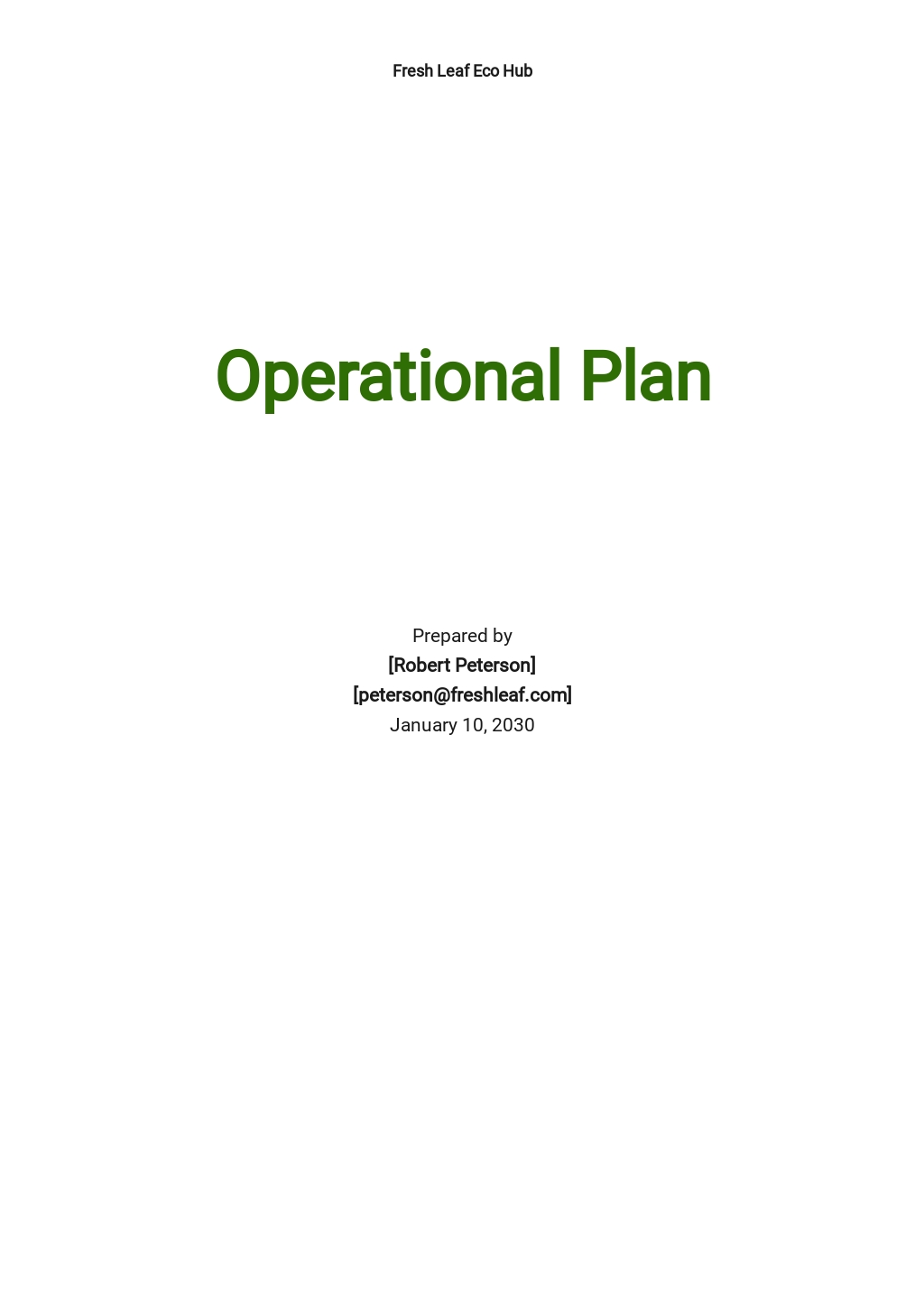 29+ FREE Operational Plan Templates [Edit & Download]