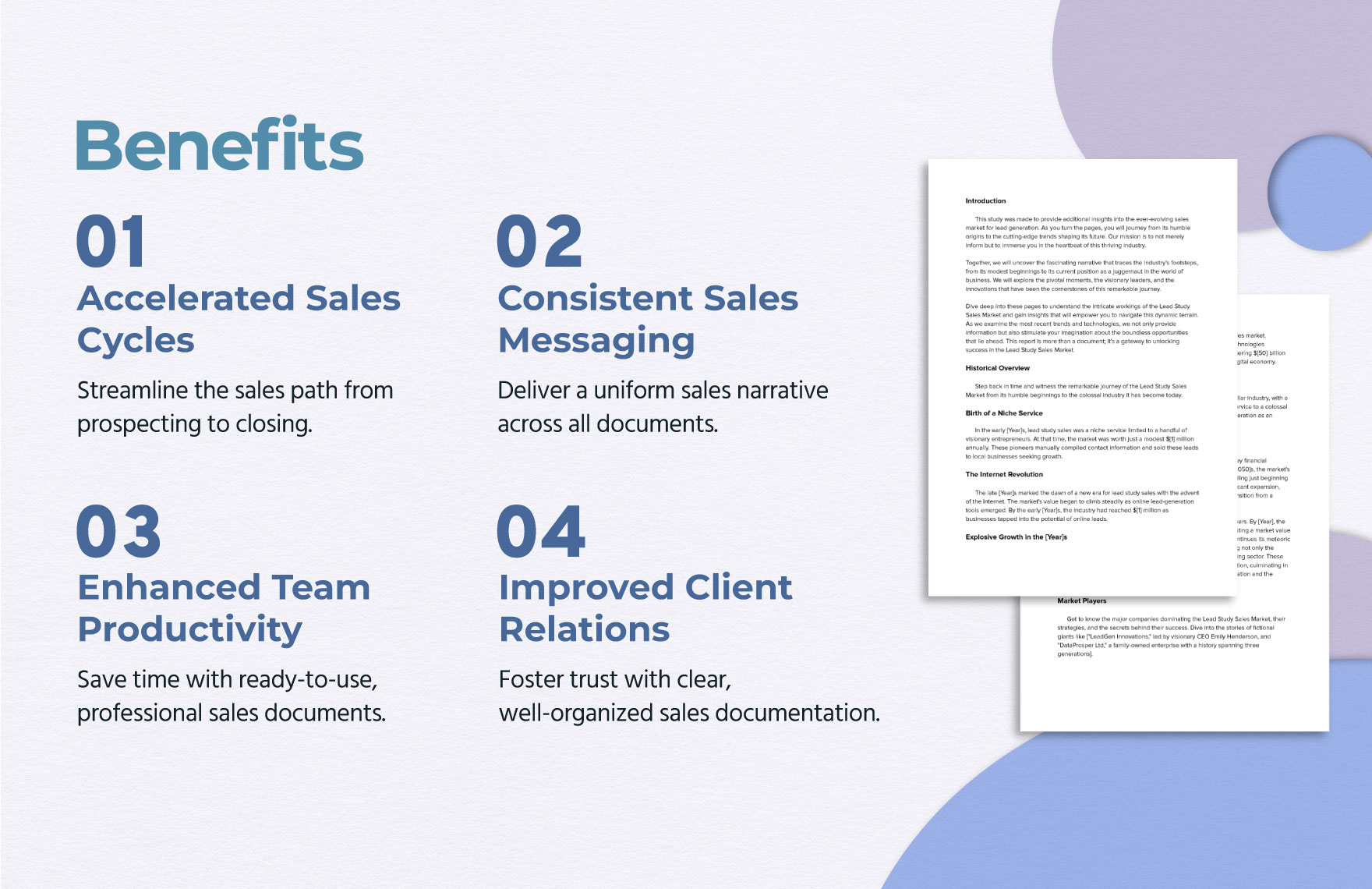 Sales Market for Lead Study Template