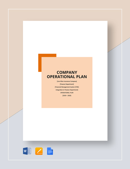 FREE 47+ Operational Plan Templates in MS Word | Pages | Google Docs | PDF