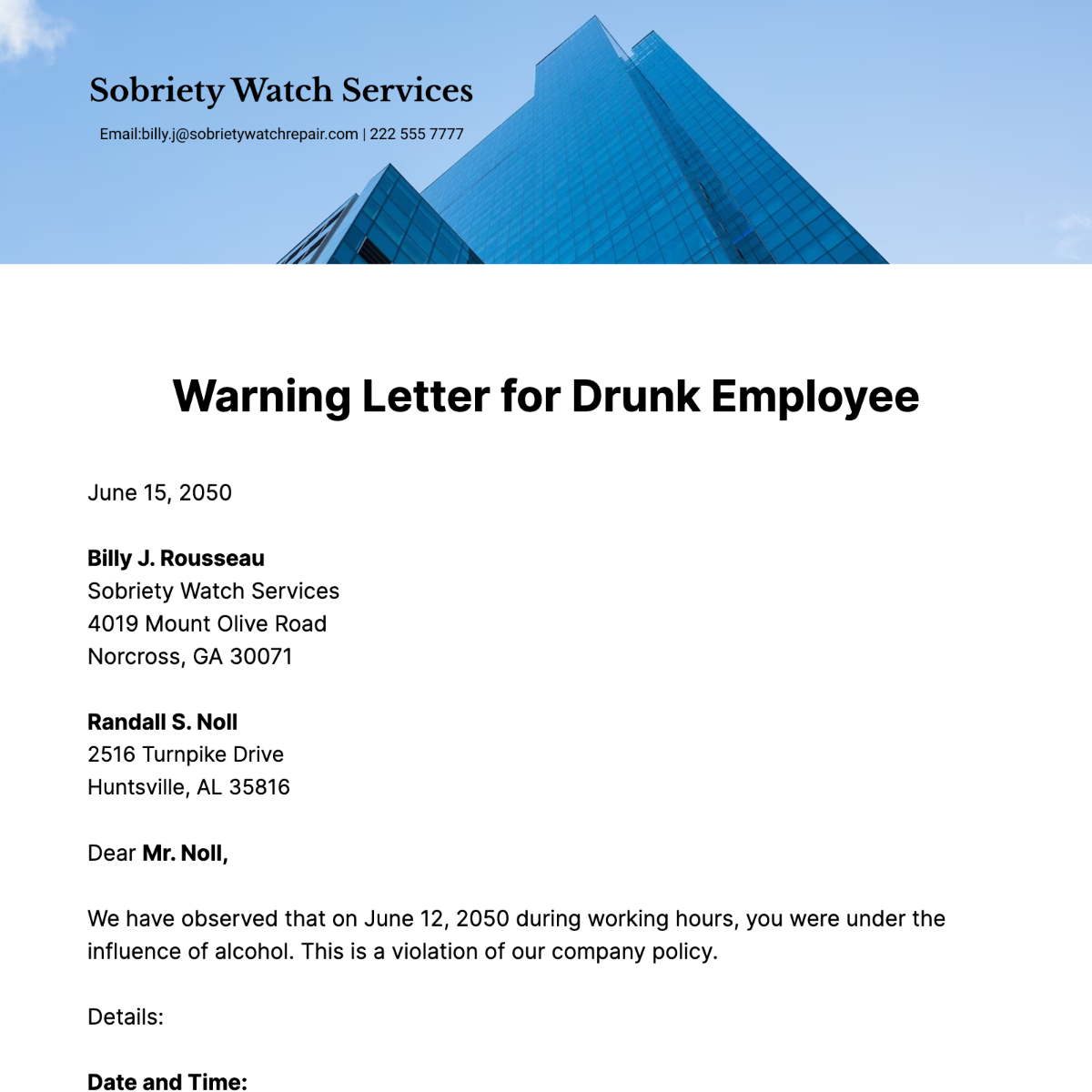 free-warning-letter-for-drunk-employee-edit-online-download