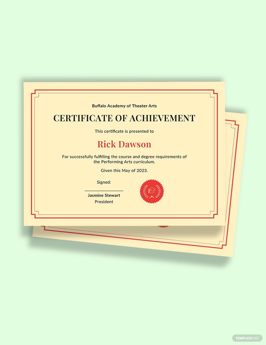 Academic Diploma Certificate Template