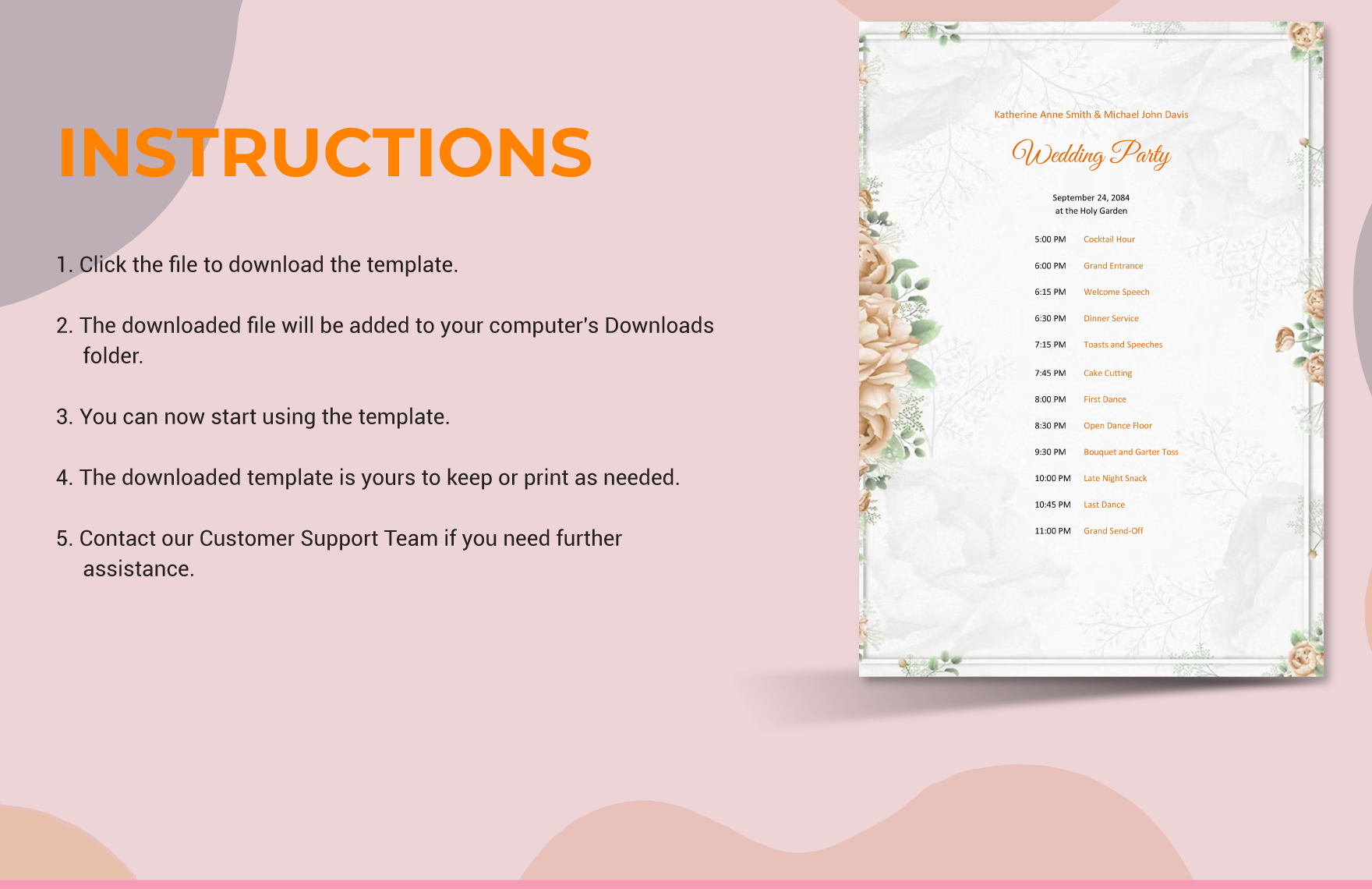 Wedding Party Template