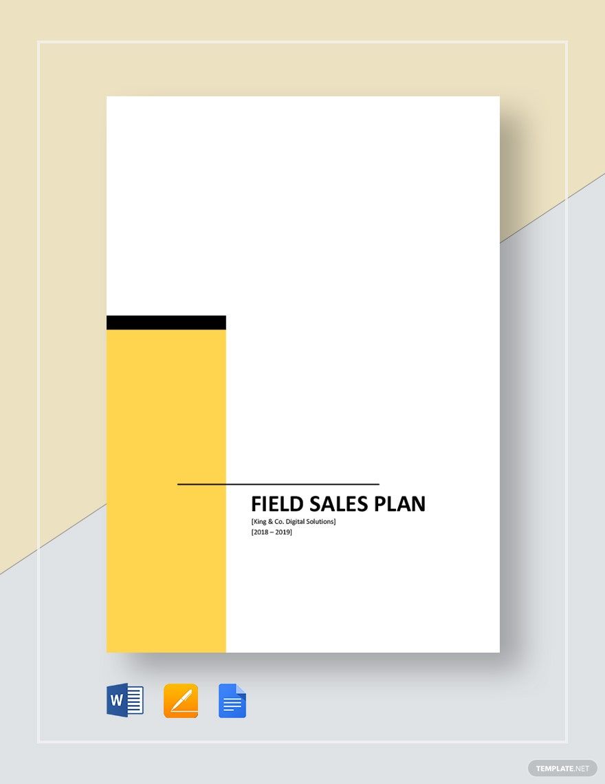 Field Sales Plan Template Download in Word, Google Docs, Apple Pages