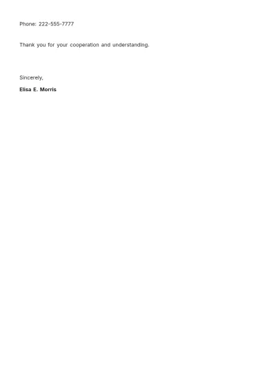 Free Sample HR Letter Template to Edit Online