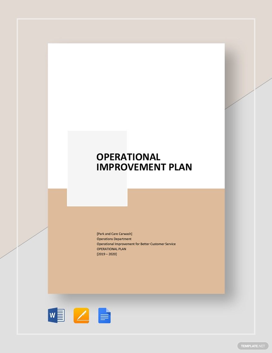 Operational Improvement Plan Template