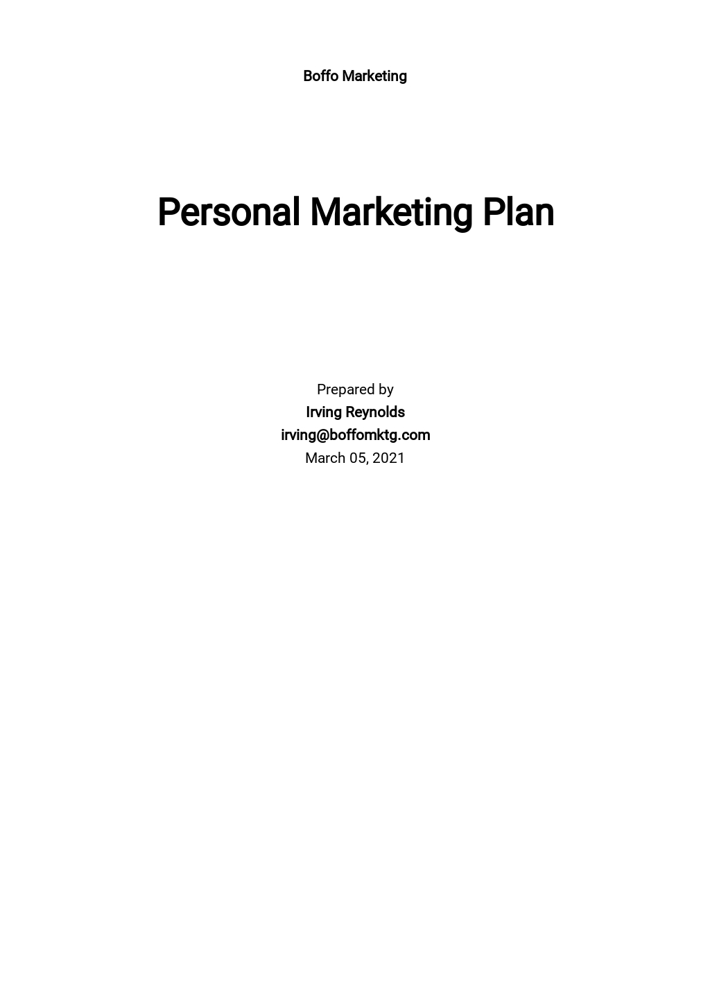 Personal Training Business Plan Template Free