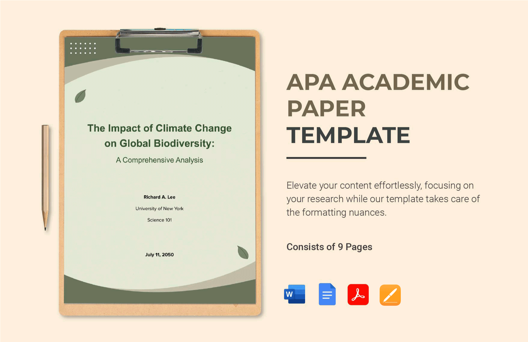 Free APA Academic Paper in Word, Google Docs, PDF, Apple Pages