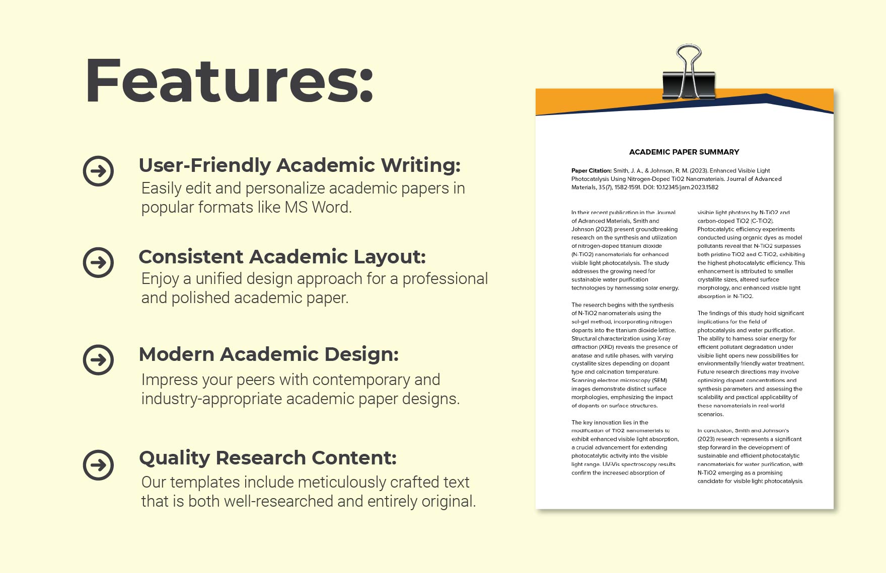 Academic Paper Summary Template