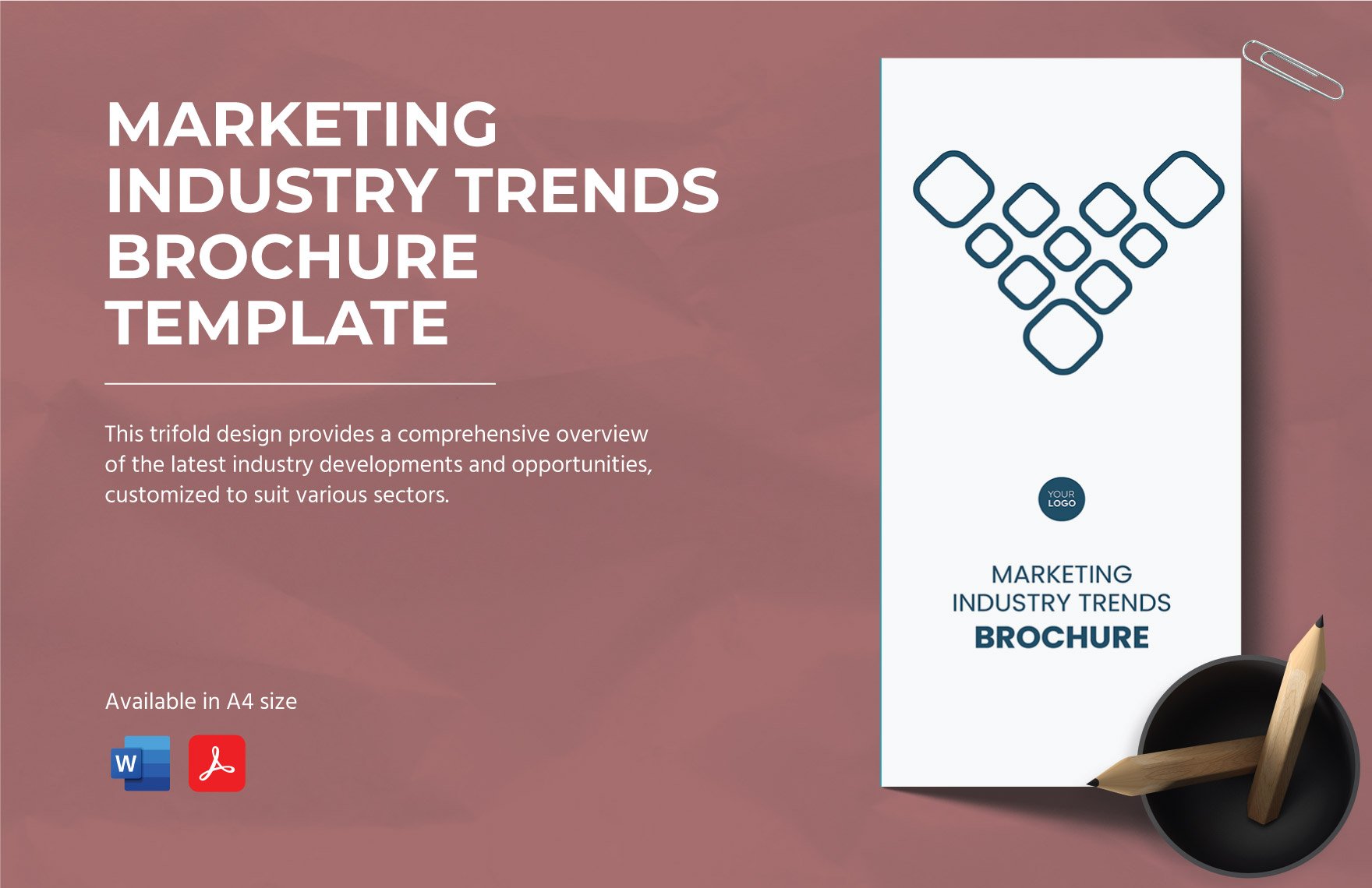 Marketing Industry Trends Brochure Template