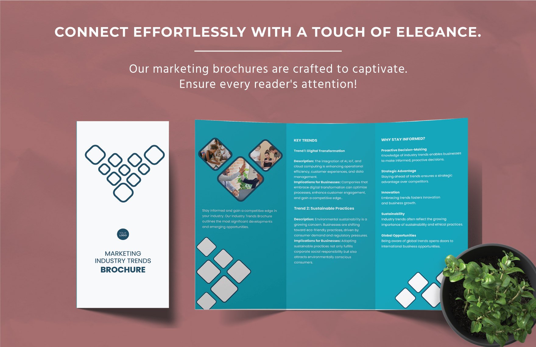 Marketing Industry Trends Brochure Template